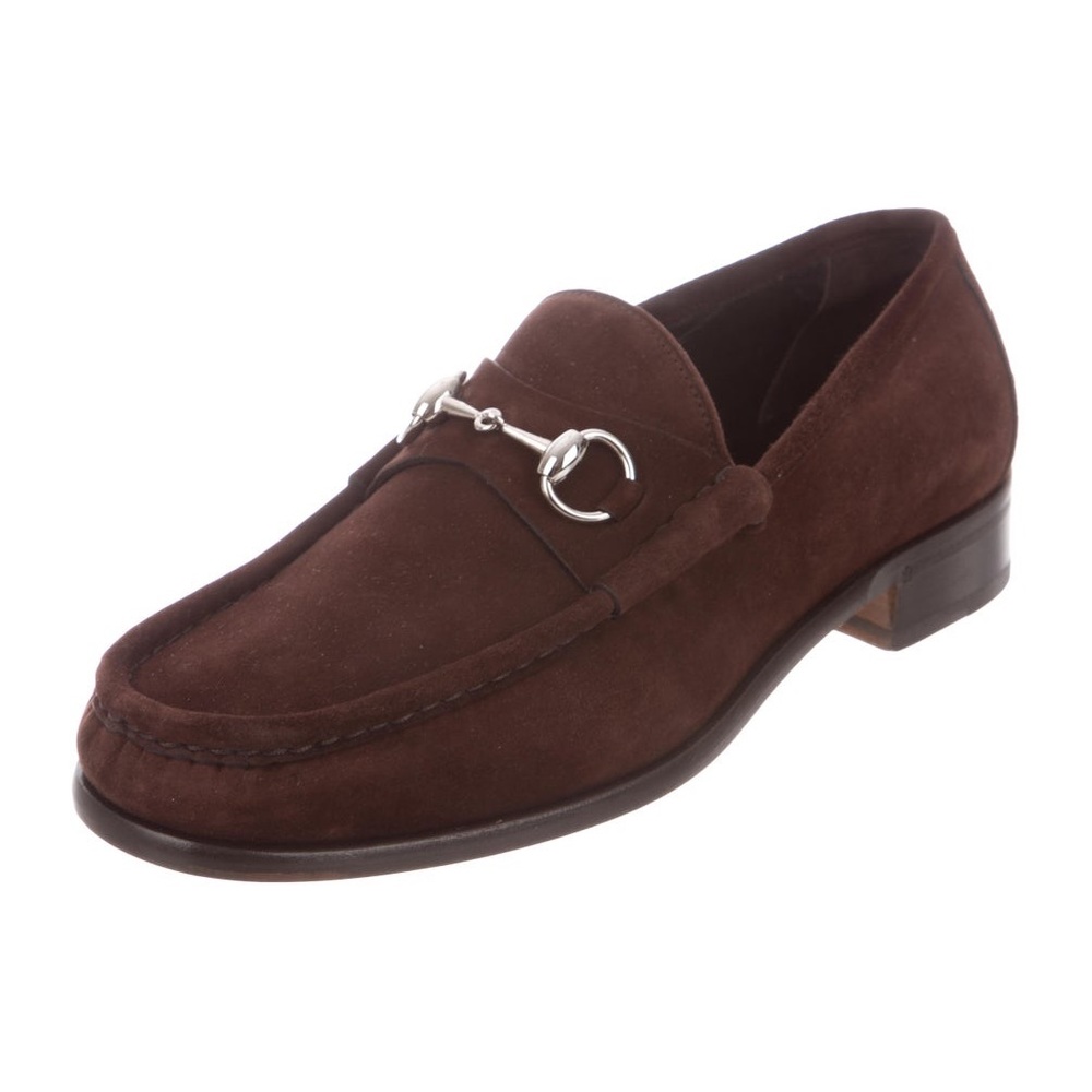 Gucci Suede Horsebit Loafers - Picture 2 of 5